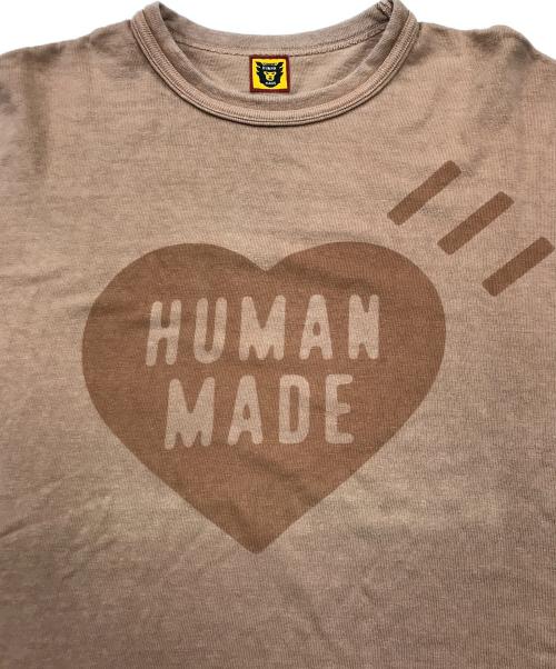 HUMAN MADE（ヒューマンメイド）HUMAN MADE (ヒューマンメイド) ハートプリントTシャツ/クルーネック半袖Ｔシャツ オレンジ サイズ:Lの古着・服飾アイテム