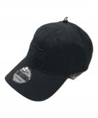 stussy×New Eraステューシー×ニューエラ）の古着「コラボキャップ」｜ブラック