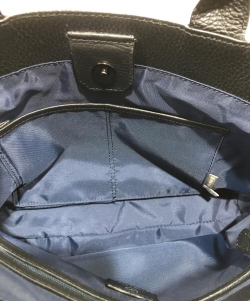CASTELBAJAC（カステルバジャック）CASTELBAJAC (カステルバジャック) レザーハンドバッグ ブラックの古着・服飾アイテム