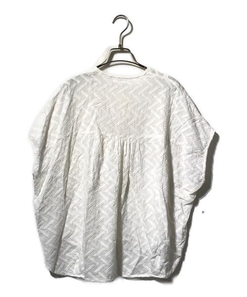 Marble SUD（マーブルシュッド）Marble SUD (マーブルシュッド) 刺繍フレンチスリーブブラウス ホワイト サイズ:表記なしの古着・服飾アイテム