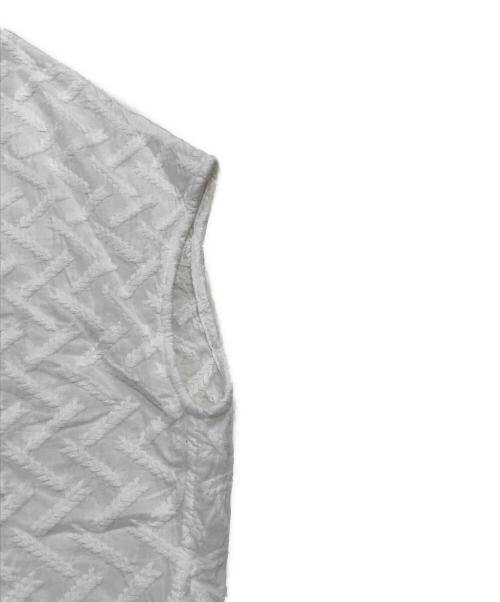 Marble SUD（マーブルシュッド）Marble SUD (マーブルシュッド) 刺繍フレンチスリーブブラウス ホワイト サイズ:表記なしの古着・服飾アイテム