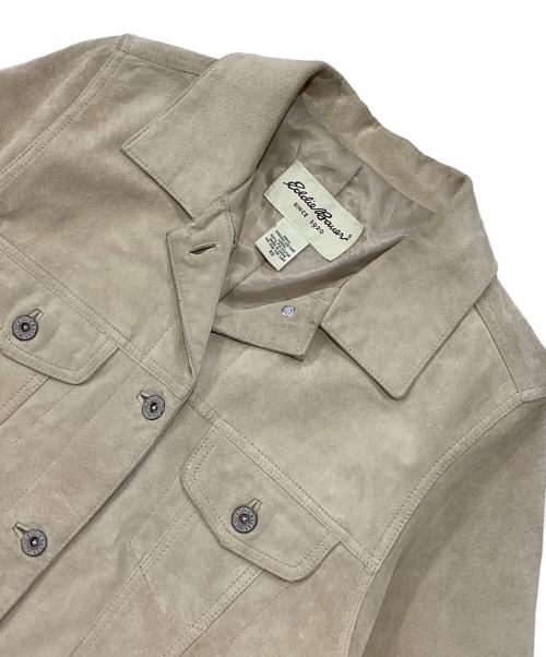 Eddie Bauer（エディーバウアー）Eddie Bauer (エディーバウアー) ピッグレザートラッカージャケット ベージュ サイズ:XSの古着・服飾アイテム