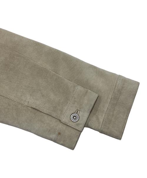 Eddie Bauer（エディーバウアー）Eddie Bauer (エディーバウアー) ピッグレザートラッカージャケット ベージュ サイズ:XSの古着・服飾アイテム