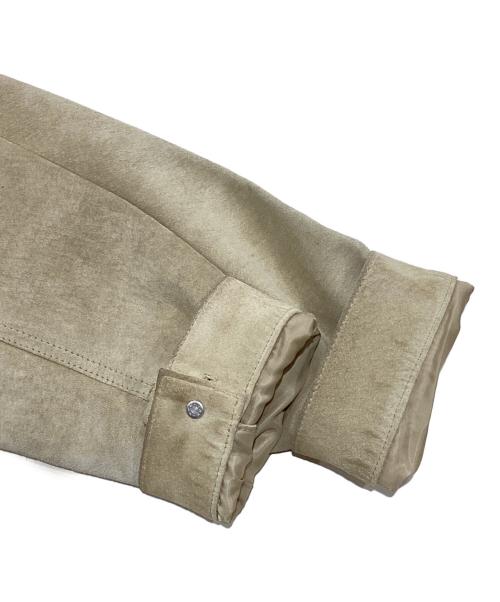 Eddie Bauer（エディーバウアー）Eddie Bauer (エディーバウアー) ピッグレザートラッカージャケット ベージュ サイズ:XSの古着・服飾アイテム