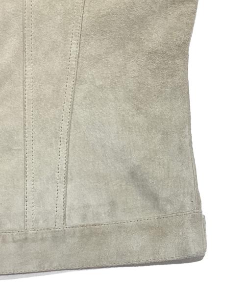 Eddie Bauer（エディーバウアー）Eddie Bauer (エディーバウアー) ピッグレザートラッカージャケット ベージュ サイズ:XSの古着・服飾アイテム