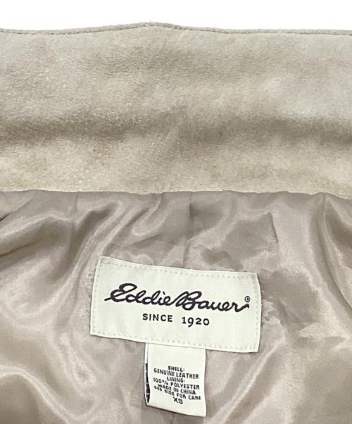 Eddie Bauer（エディーバウアー）Eddie Bauer (エディーバウアー) ピッグレザートラッカージャケット ベージュ サイズ:XSの古着・服飾アイテム