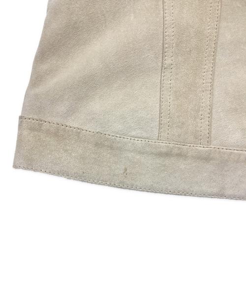 Eddie Bauer（エディーバウアー）Eddie Bauer (エディーバウアー) ピッグレザートラッカージャケット ベージュ サイズ:XSの古着・服飾アイテム