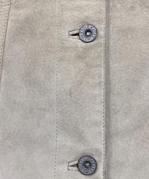 Eddie Bauer（エディーバウアー）Eddie Bauer (エディーバウアー) ピッグレザートラッカージャケット ベージュ サイズ:XSの古着・服飾アイテム