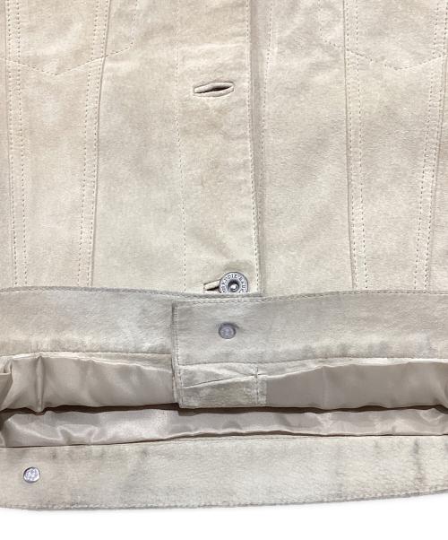 Eddie Bauer（エディーバウアー）Eddie Bauer (エディーバウアー) ピッグレザートラッカージャケット ベージュ サイズ:XSの古着・服飾アイテム