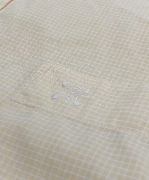 CELINE HOMME（セリーヌオム）CELINE HOMME (セリーヌオム) ロゴ刺繍チェックシャツ イエロー サイズ:記載なしの古着・服飾アイテム
