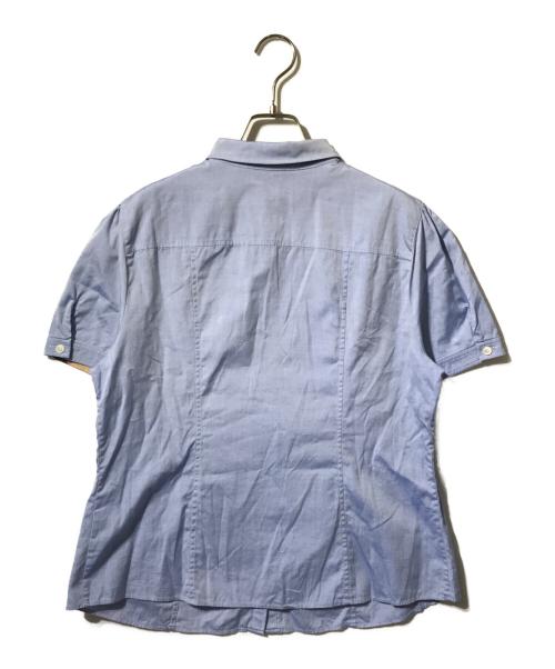 BURBERRY LONDON（バーバリーロンドン）BURBERRY LONDON (バーバリーロンドン) 半袖シャツ/パフショルダーシャツ ブルー サイズ:46の古着・服飾アイテム