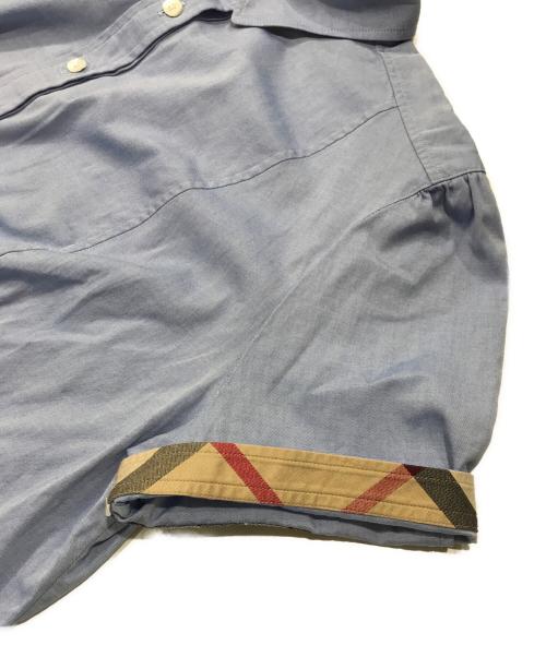 BURBERRY LONDON（バーバリーロンドン）BURBERRY LONDON (バーバリーロンドン) 半袖シャツ/パフショルダーシャツ ブルー サイズ:46の古着・服飾アイテム
