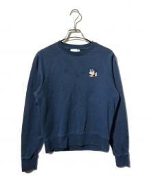 maison kitsune（メゾンキツネ）の古着「ロゴスウェット/長袖トレーナー」｜ブルー