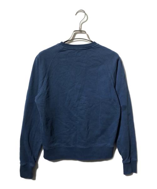 maison kitsune（メゾンキツネ）MAISON KITSUNE (メゾンキツネ) ロゴスウェット/長袖トレーナー ブルー サイズ:Sの古着・服飾アイテム