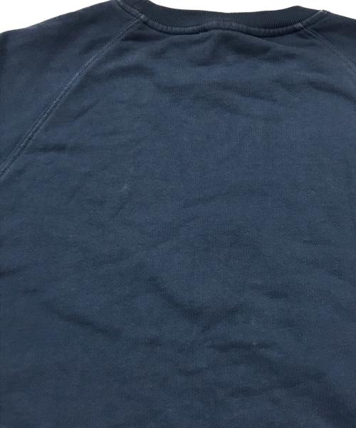 maison kitsune（メゾンキツネ）MAISON KITSUNE (メゾンキツネ) ロゴスウェット/長袖トレーナー ブルー サイズ:Sの古着・服飾アイテム