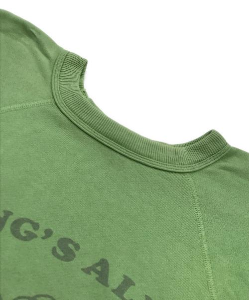 WAREHOUSE（ウエアハウス）WAREHOUSE (ウエアハウス) SNOOPY (スヌーピー) プリントスウェット グリーン サイズ:Sの古着・服飾アイテム