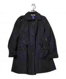 BURBERRY BLUE LABEL（バーバリー ブルー レーベル）の古着「裏地チェックスプリングコート」｜ネイビー