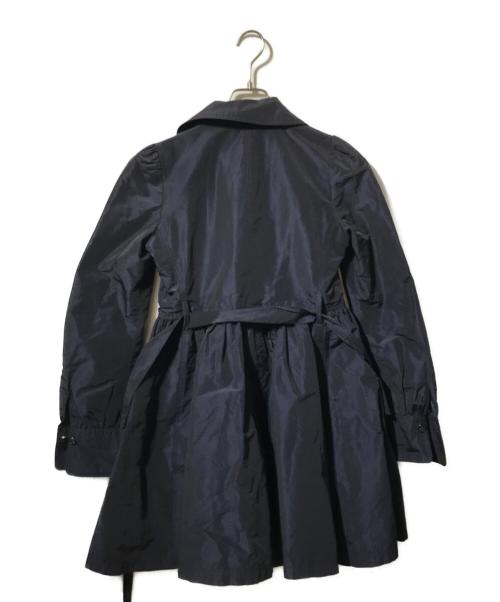 BURBERRY BLUE LABEL（バーバリー ブルー レーベル）BURBERRY BLUE LABEL (バーバリー ブルー レーベル) 裏地チェックスプリングコート ネイビー サイズ:38の古着・服飾アイテム