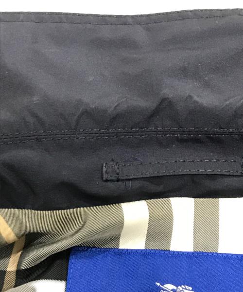 BURBERRY BLUE LABEL（バーバリー ブルー レーベル）BURBERRY BLUE LABEL (バーバリー ブルー レーベル) 裏地チェックスプリングコート ネイビー サイズ:38の古着・服飾アイテム