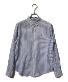 POLO RALPH LAUREN（ポロ・ラルフローレン）の古着「リネン混オックスフォードシャツ/長袖シャツ」｜ブルー