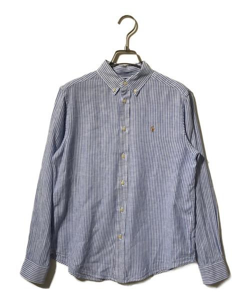 POLO RALPH LAUREN（ポロ・ラルフローレン）POLO RALPH LAUREN (ポロ・ラルフローレン) リネン混オックスフォードシャツ/長袖シャツ ブルー サイズ:Lの古着・服飾アイテム