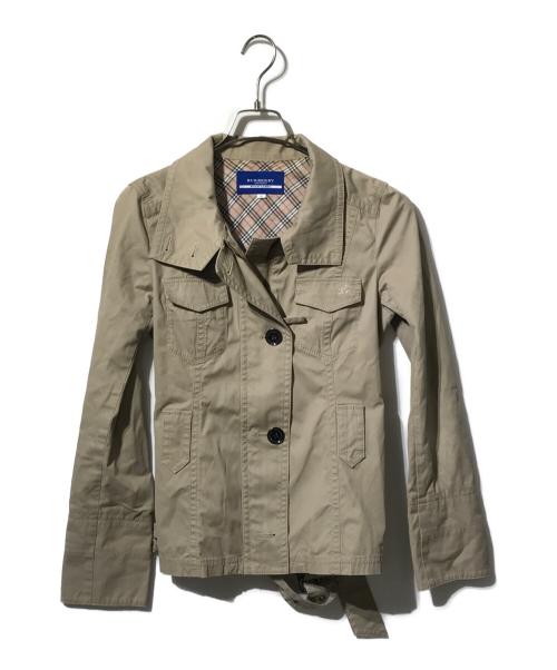 BURBERRY BLUE LABEL（バーバリー ブルー レーベル）BURBERRY BLUE LABEL (バーバリー ブルー レーベル) 裏ノヴァチェックジャケット ベージュ サイズ:38の古着・服飾アイテム