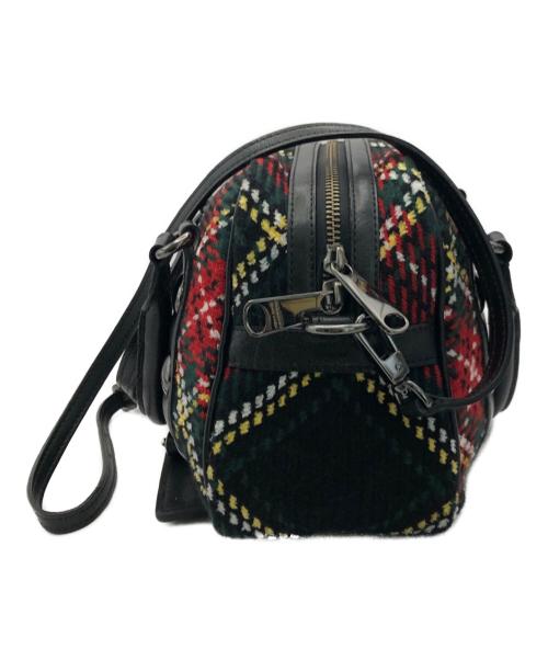 BURBERRY BLUE LABEL（バーバリー ブルー レーベル）BURBERRY BLUE LABEL (バーバリー ブルー レーベル) タータンチェックウール2WAYバッグ レッド×ブラックの古着・服飾アイテム