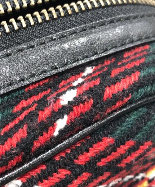BURBERRY BLUE LABEL（バーバリー ブルー レーベル）BURBERRY BLUE LABEL (バーバリー ブルー レーベル) タータンチェックウール2WAYバッグ レッド×ブラックの古着・服飾アイテム