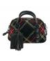 BURBERRY BLUE LABEL（バーバリー ブルー レーベル）の古着「タータンチェックウール2WAYバッグ」｜レッド×ブラック