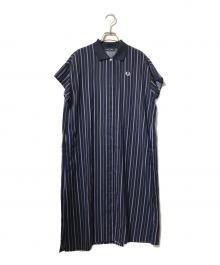 FRED PERRY（フレッドペリー）の古着「ストライプシャツワンピース」｜パープル