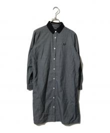 FRED PERRY（フレッドペリー）の古着「シャツワンピース/長袖ワンピース」｜グレー