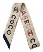 CHANELシャネル）の古着「CCロゴツリースカーフ」｜ベージュ