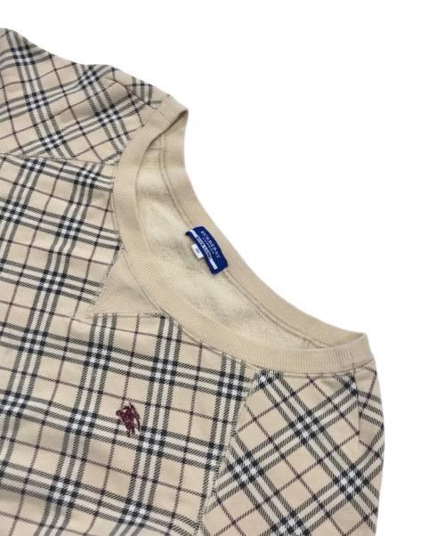 BURBERRY BLUE LABEL（バーバリー ブルー レーベル）BURBERRY BLUE LABEL (バーバリー ブルー レーベル) ノヴァチェックスウェット/裏起毛スウェット ベージュ サイズ:38の古着・服飾アイテム