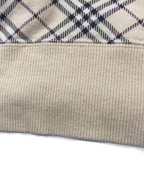 BURBERRY BLUE LABEL（バーバリー ブルー レーベル）BURBERRY BLUE LABEL (バーバリー ブルー レーベル) ノヴァチェックスウェット/裏起毛スウェット ベージュ サイズ:38の古着・服飾アイテム