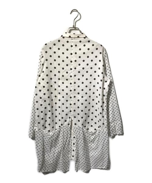 Y's（ワイズ）Y's (ワイズ) ドット柄ロングシャツ ホワイト サイズ:2の古着・服飾アイテム