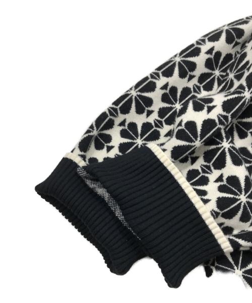 Kate Spade（ケイトスペード）Kate Spade (ケイトスペード) フラワーパフスリーブセーター ブラック サイズ:XSの古着・服飾アイテム