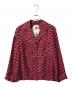 WEEKEND Max Mara（ウィークエンド マックスマーラ）の古着「シルクハートプリントオープンカラーシャツ」｜レッド