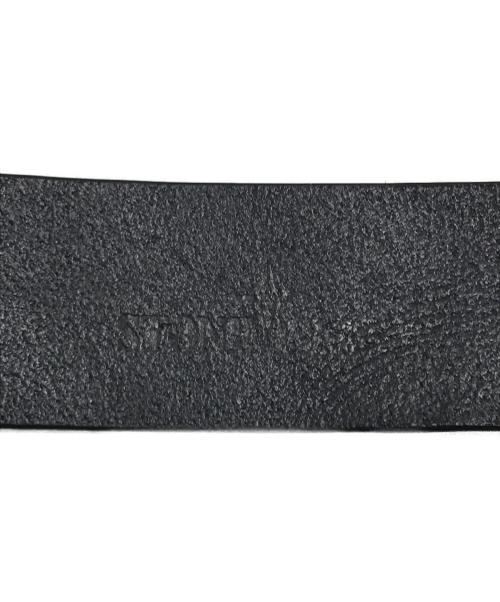 STONE ISLAND（ストーンアイランド）STONE ISLAND (ストーンアイランド) レザーベルト ブラックの古着・服飾アイテム