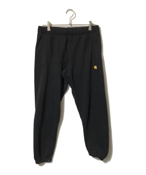 Carhartt WIP（カーハート ワーク イン プログレス）Carhartt WIP (カーハート ワーク イン プログレス) ロゴ刺繍スウェットパンツ ブラック サイズ:Ｓの古着・服飾アイテム