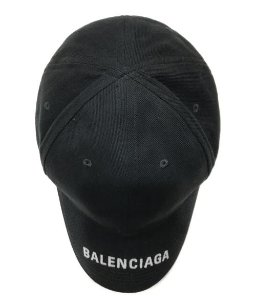 BALENCIAGA（バレンシアガ）BALENCIAGA (バレンシアガ) ロゴバイザーキャップ/6パネルキャップ ブラックの古着・服飾アイテム