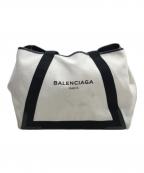 BALENCIAGAバレンシアガ）の古着「ネイビーカバストートバッグ」｜ベージュ