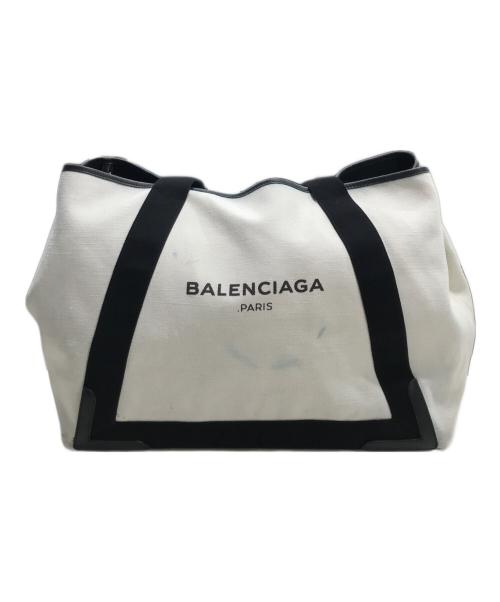 BALENCIAGA（バレンシアガ）BALENCIAGA (バレンシアガ) ネイビーカバストートバッグ ベージュの古着・服飾アイテム