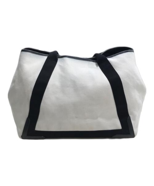 BALENCIAGA（バレンシアガ）BALENCIAGA (バレンシアガ) ネイビーカバストートバッグ ベージュの古着・服飾アイテム