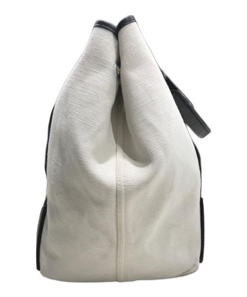 BALENCIAGA（バレンシアガ）BALENCIAGA (バレンシアガ) ネイビーカバストートバッグ ベージュの古着・服飾アイテム