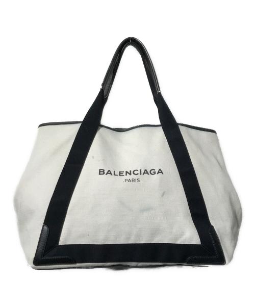 BALENCIAGA（バレンシアガ）BALENCIAGA (バレンシアガ) ネイビーカバストートバッグ ベージュの古着・服飾アイテム
