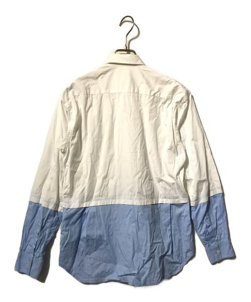 COMME des GARCONS SHIRT（コムデギャルソンシャツ）COMME des GARCONS SHIRT (コムデギャルソンシャツ) 切り替えシャツ ホワイト×ブルー サイズ:XSの古着・服飾アイテム