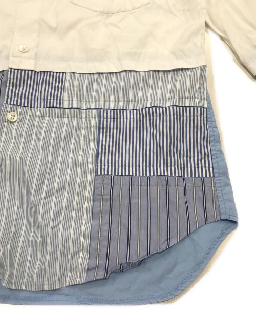 COMME des GARCONS SHIRT（コムデギャルソンシャツ）COMME des GARCONS SHIRT (コムデギャルソンシャツ) 切り替えシャツ ホワイト×ブルー サイズ:XSの古着・服飾アイテム