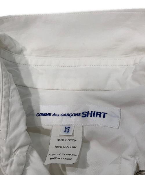COMME des GARCONS SHIRT（コムデギャルソンシャツ）COMME des GARCONS SHIRT (コムデギャルソンシャツ) 切り替えシャツ ホワイト×ブルー サイズ:XSの古着・服飾アイテム