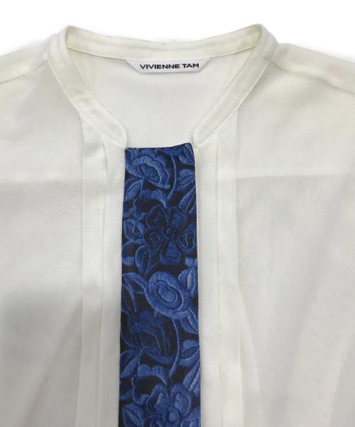 VIVIENNE TAM（ヴィヴィアンタム）VIVIENNE TAM (ヴィヴィアンタム) 長袖ブラウス ベージュ サイズ:０の古着・服飾アイテム