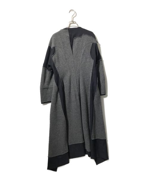 COMME des GARCONS（コムデギャルソン）COMME des GARCONS (コムデギャルソン) ニット切替ロングコート グレー×ネイビー サイズ:xsの古着・服飾アイテム